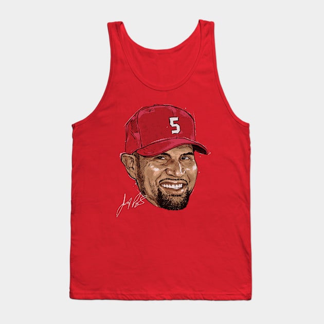 Albert Pujols St. Louis Portrait Tank Top by danlintonpro